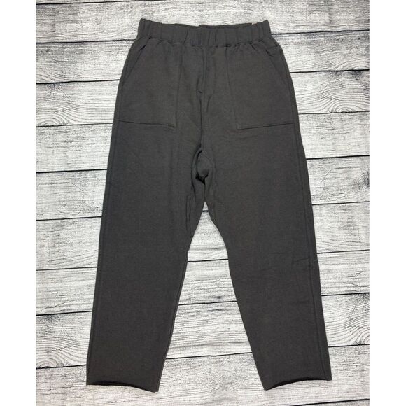 NEW Lunya Dreamy Alpaca Fleece High Rise Relaxed Jogger Crop Pants Raw Hem Sz XS - Picture 2 of 5